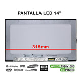 Pantalla Led De 14" Para Portátil N140hcn E5c Fhd 40 Pines