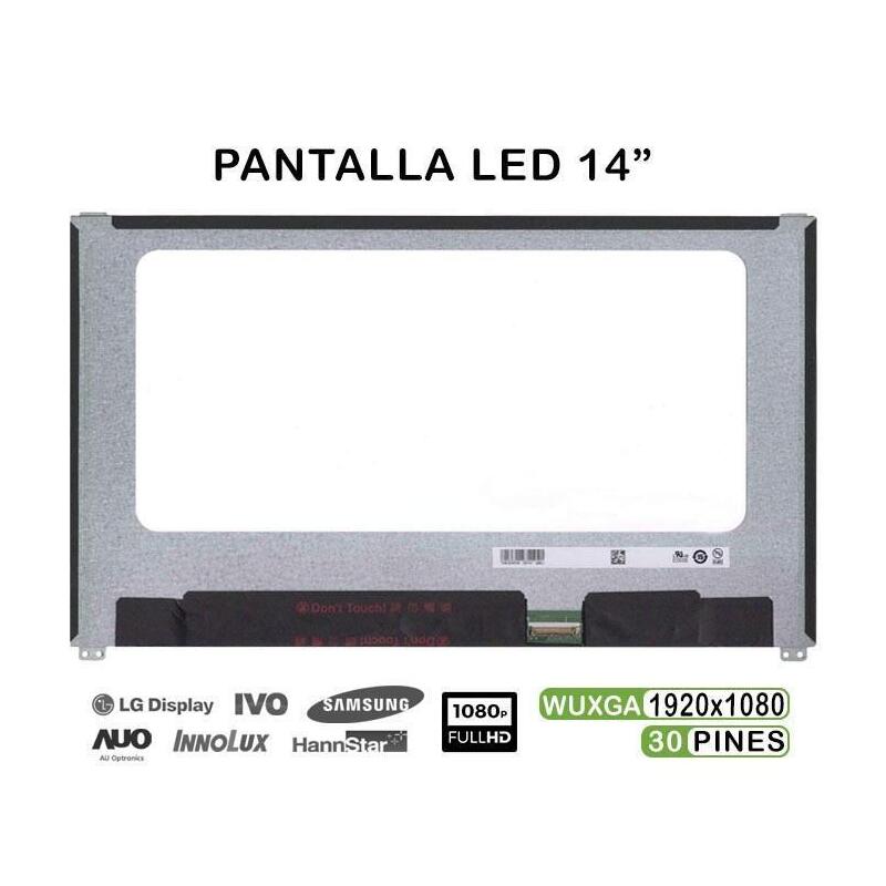 Pantalla Led De 14" Para Portátil Nv140fhm-N47 06hy1w 6hy1w 30 Pines