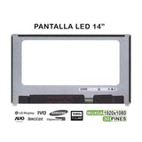 Pantalla Led De 14" Para Portátil Nv140fhm-N47 06hy1w 6hy1w 30 Pines