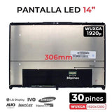 Pantalla Led De 14" Táctil Para Portátil Nv140wum N49 Nv140wum N49 V8.0 Con Marco