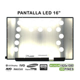 Pantalla Led De 16" Para Portátil Nv160wum Nh0 30 Pines Fhd