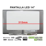 Pantalla Led Mate De 14" Fhd Para Portátil Nv140fhm-N61 00ny436