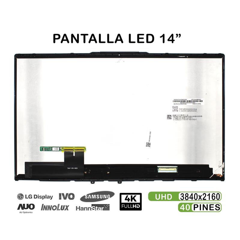 Pantalla Led Táctil De 14" Para Portátil Lenovo Yoga C940 14iil 5d10s39596 4k Con Marco