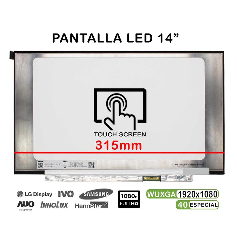 Pantalla Led Táctil De 14" Para Portátil N140hcn Ea1 Rev.C7 Fhd 40 Pines 315mm