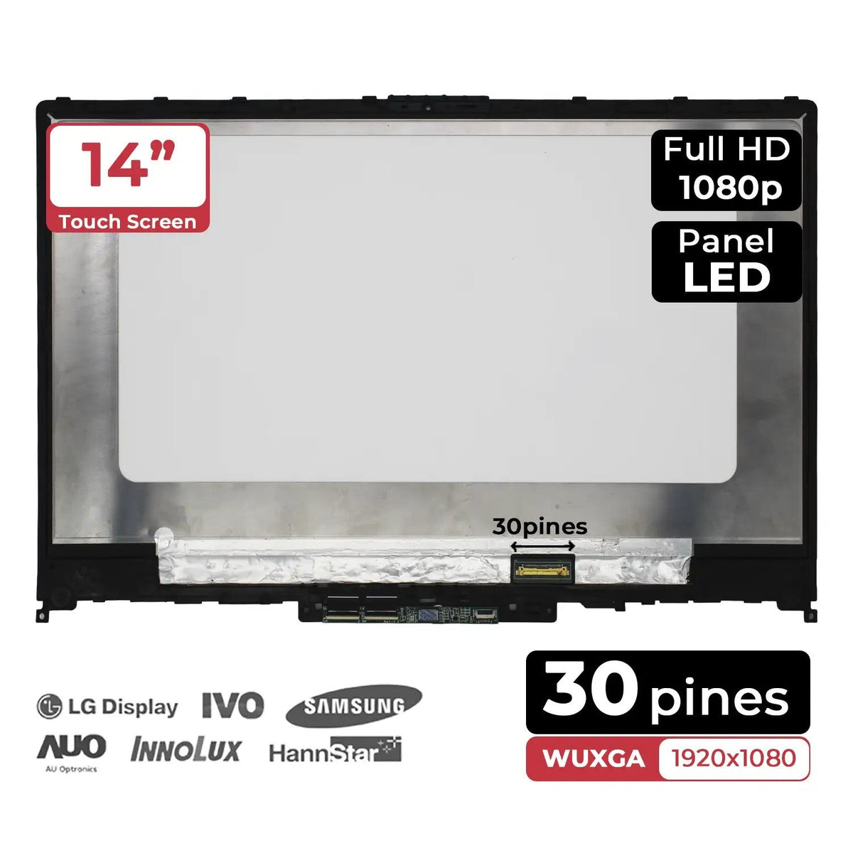 Pantalla Con Marco De 14" Para Portátil Lenovo C340-14Api C340-14Iml C340-14Iwl | 5D10S39564 Fhd