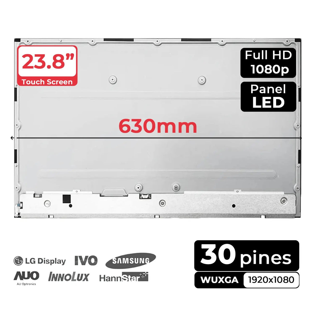 Pantalla Led De 23.8" Para Msi All In One Am242Tp-802Es Series Mv238Fhm-K10 30 Pines Tactil