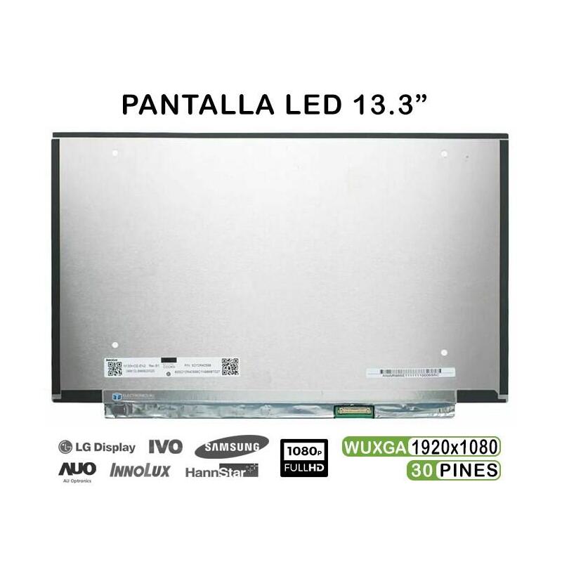 Pantalla Para Portatil N133hce-Eaa  Hp Elitebook 830 G6 Rev C4 13,3"  Fhd 1920*1080  Ips 30 Pines Edp Inferior Derecha Sin Brackets  Nueva 1 Año De Garantia