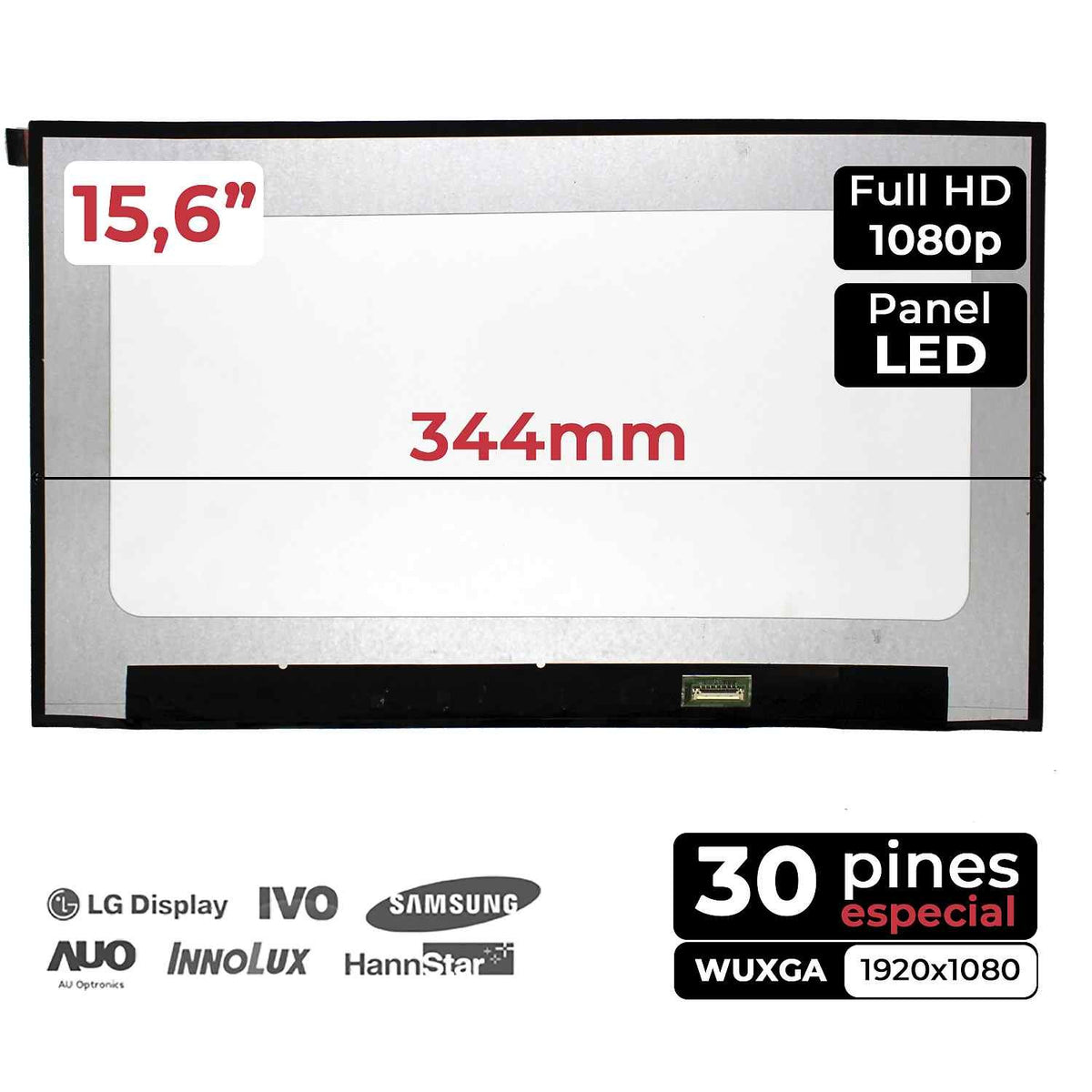 Pantalla Led De 15.6" Para Portátil B156Han09.1 Hw0A