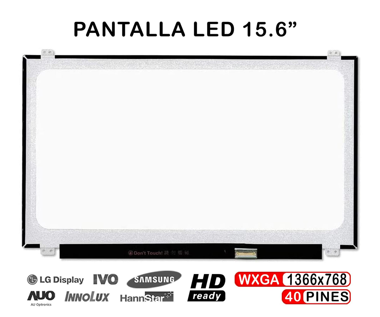 Pantalla Led De 15.6" Para Portátil B156Xtn03.2 Lnt156At35 B156Xtn03.2 Slim