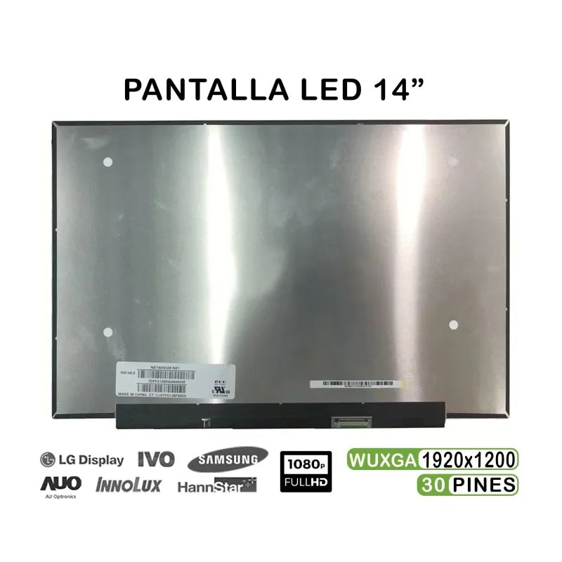 Pantalla Led De 14" Para Portátil N140Jca-Ell