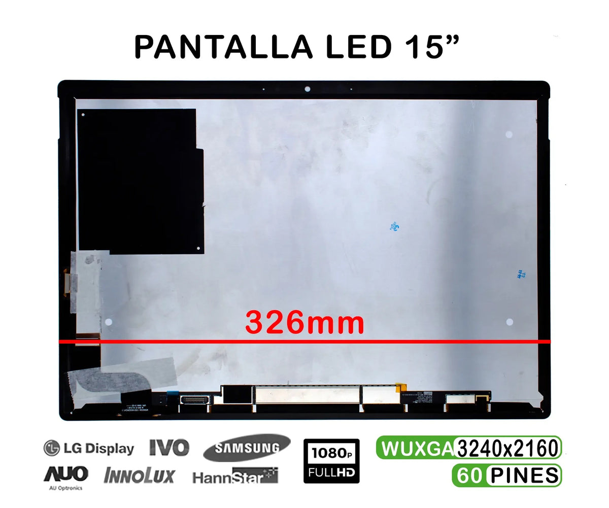 Pantalla Táctil Retina De 15" Microsoft Surface Book 2 Lp150Qd1-Spa1 60 Pin