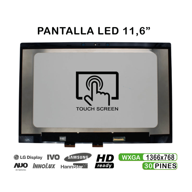 Pantalla Táctil Para Portátil Toshiba Radius 11 L10w B Series 11,6"