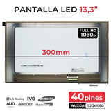 Pantalla Led Táctil De 13.3" Para Portátil Nv133Fhm-T0A 40 Pines