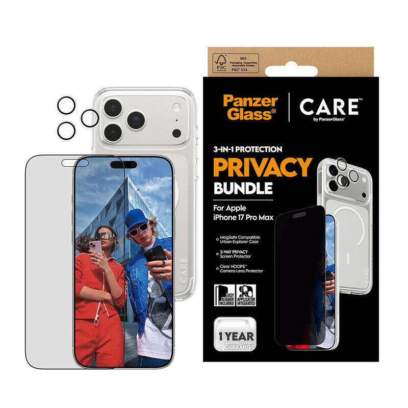 Panzerglass Care 3-In-1 Flagship Privacy Hndle Iphone 17 Pro Max