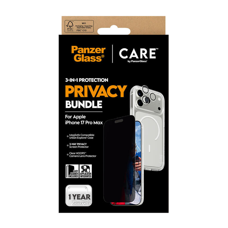 Panzerglass Care 3-In-1 Flagship Privacy Hndle Iphone 17 Pro Max
