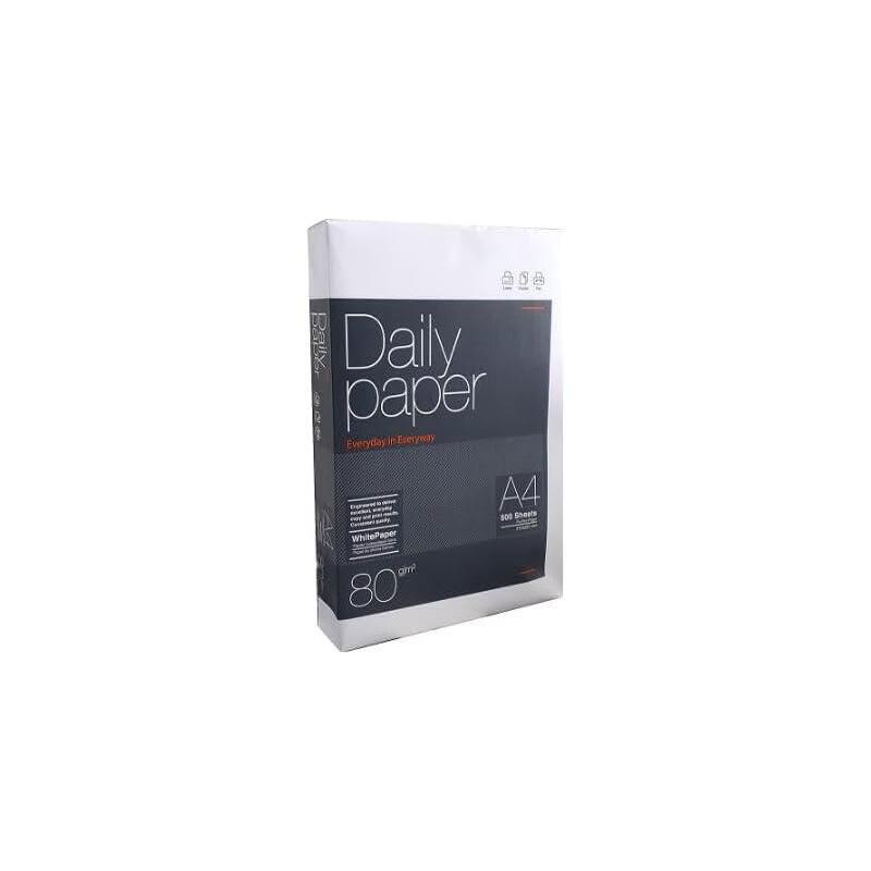 Papel Daily Paper  Pack De 5 Paquetes X 500 Hojas A4 80gr. Blanco   210x297mm
