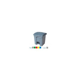 Papelera Con Pedal 30 Litros Tapa Color Cuerpo Gris