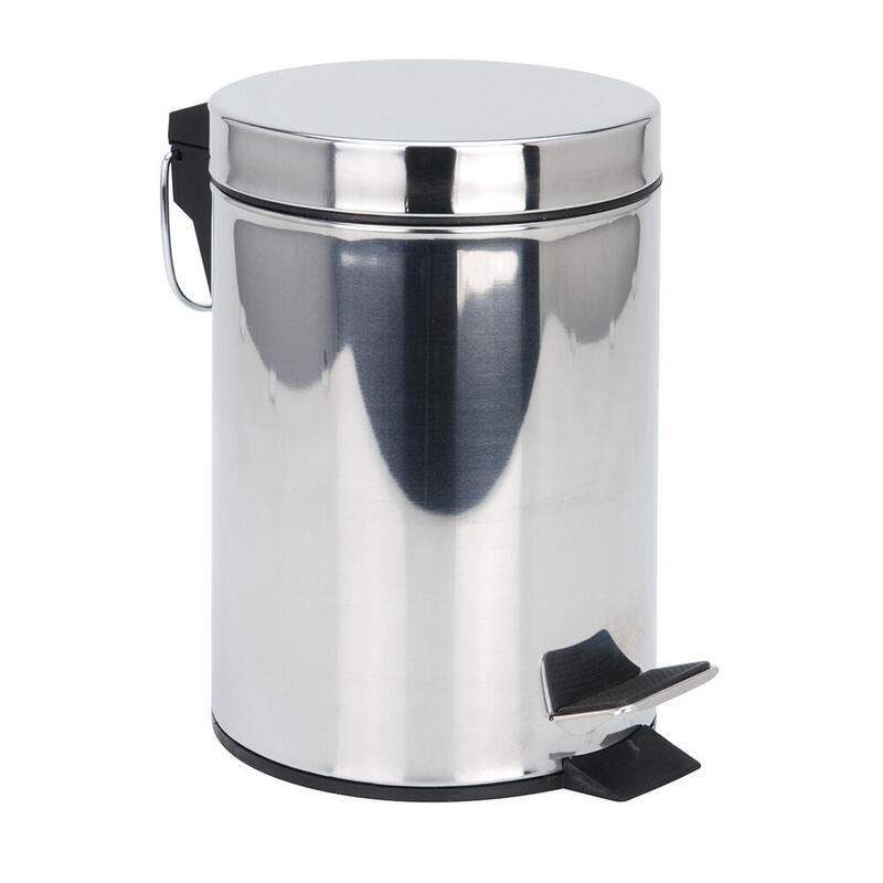 Papelera De Acero Inox. - Con Pedal 3l