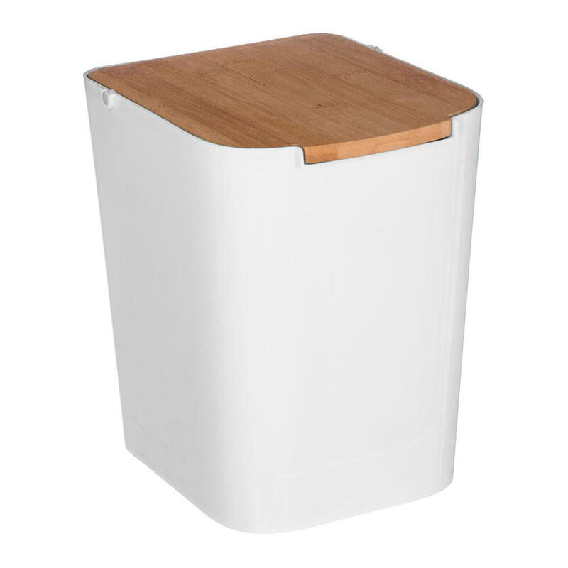 Papelera De Baño Bambu-Blanco 5l Colección 'Baltik'