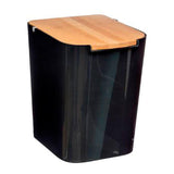 Papelera De Baño De Bambu-Negro 5l Colección 'Baltik'