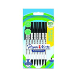 Paper Mate 2187678 Kilometrico Recycled Black Ball Pen Pack Of 8 Pens