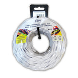 Paralelo Textil Trenzado 3x1mm Blanco 5m