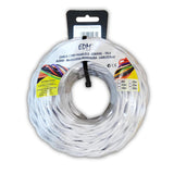 Paralelo Textil Trenzado 3x2,5mm Blanco 5m