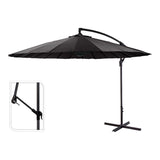 Parasol Excéntrico Altura Maxima 3m Ø300cm Color: Gris Oscuro