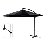 Parasol Excéntrico Altura Maxima 3m Ø300cm Color: Negro
