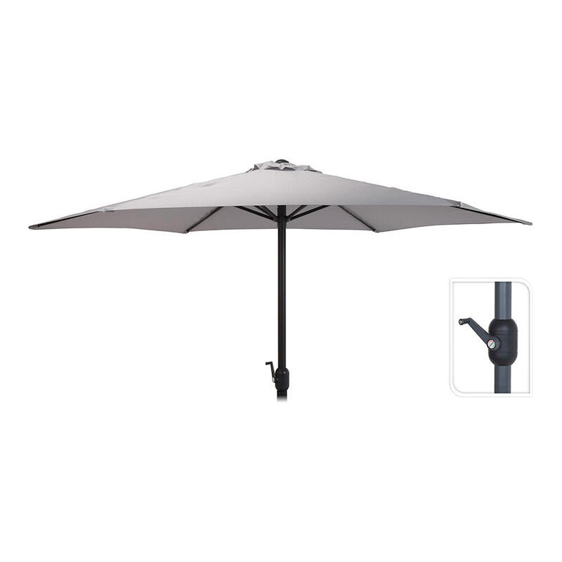 Parasol Ø300cm Altura Maxima 248cm Color: Gris Claro