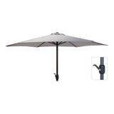 Parasol Ø300cm Altura Maxima 248cm Color: Gris Claro