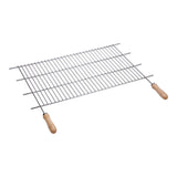 Parrilla Barbacoa De Zinc. 70x40cm Asas De Madera Sauvic