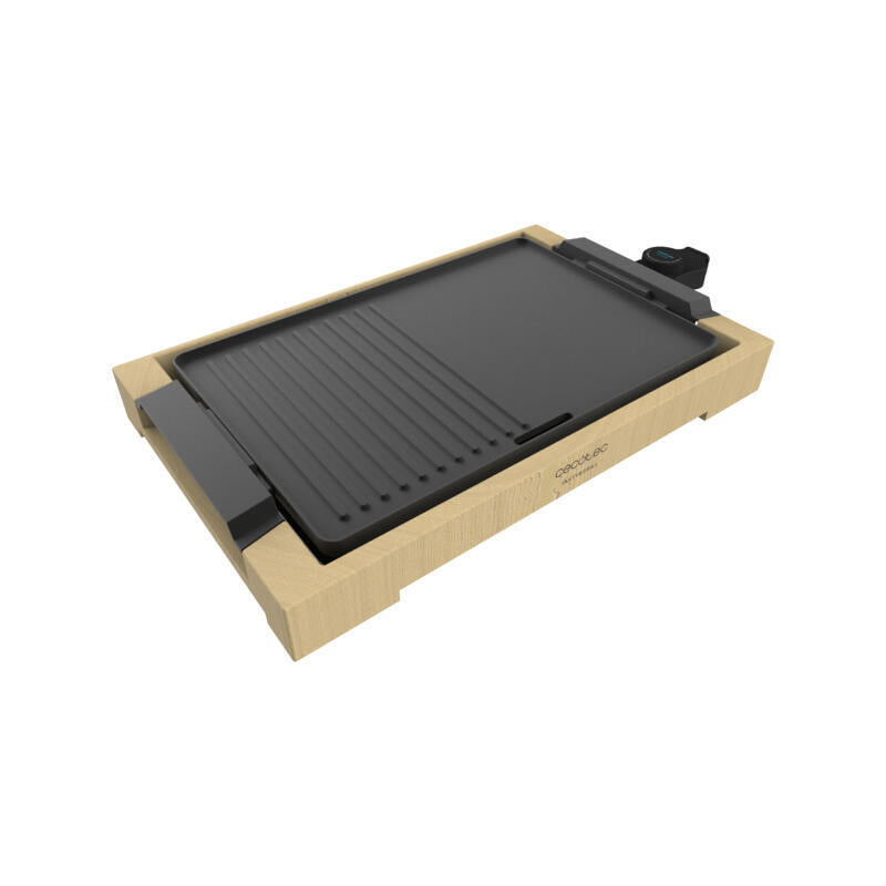 Parrilla Cecotec Tasty&Grill 2000 De Interior 2000 W Bamboo, Negro 8435484030588