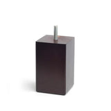 Pata Cuadrada De Haya En Color Wengué Mod.433. Dimensiones 6x6x10cm Rei