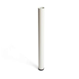 Pata Regulable Cilíndrica De Acero En Color Blanco Mod.406g. Altura 71cm Rei