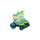 Patines Sobre Ruedas Hudora My First Quad Tamaño Led. 30-33, Patines Verde/Azul, Con Iluminación Led 22052