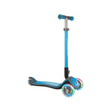 Patinete Globber Elite Deluxe Con Ruedas Iluminadas, Scooter Azul Claro