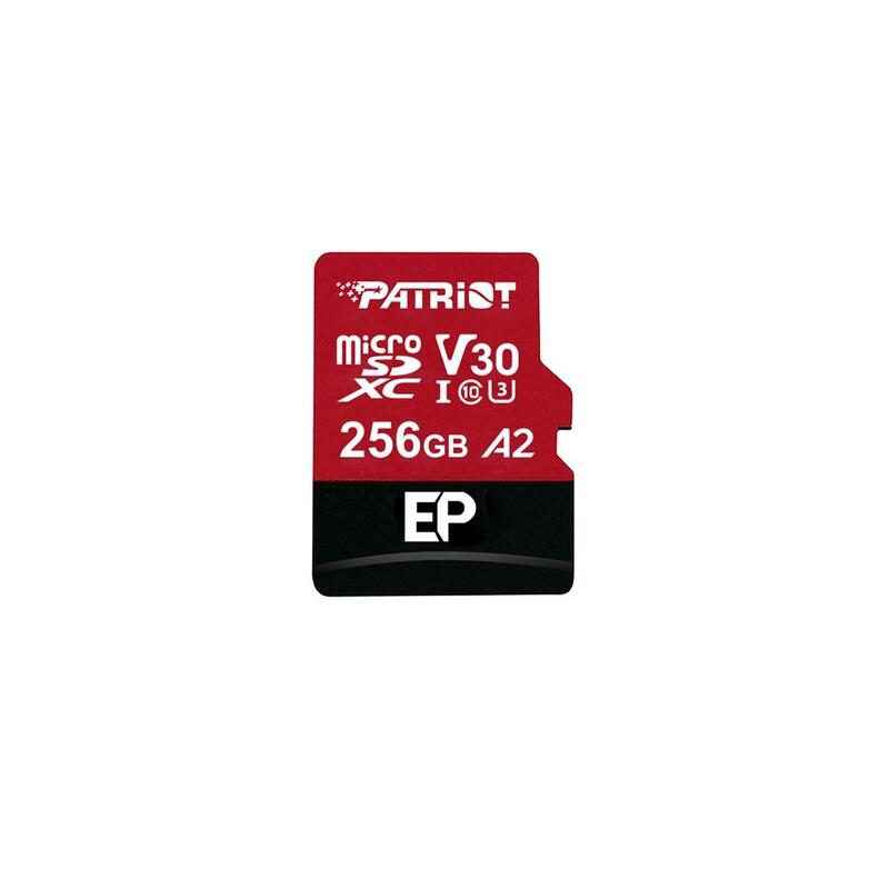 Patriot Memory Ep A2 De Memoria Flash 256 Gb Microsdxc V30 U3 Clase 10 (Pef256gep32mcx)