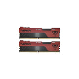 Patriot Dimm 64 Gb Ddr4-4000 (2x 32 Gb) Kit Dual, Ram Negro/Rojo, Pve2464g400c0k, Viper Elite Ii, Intel Xmp Pve2464g400c0k