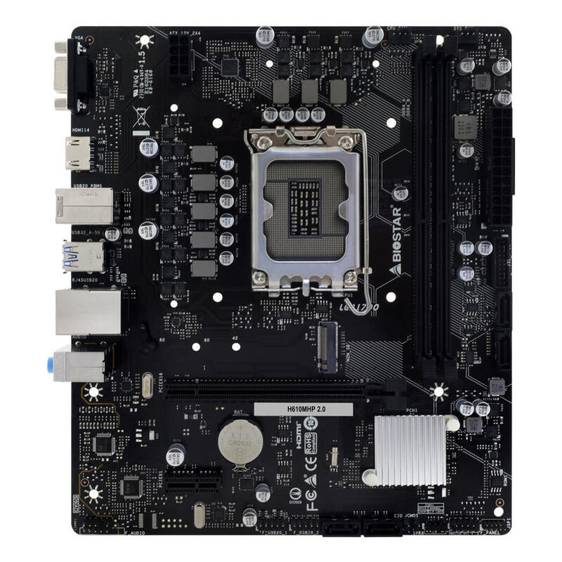 Pb Biostar H610mhp Ver 2.0  Skt 1700 M-Atx Gen 12º/13º/14º  Hdmi Vga 2ddr4 3200mhz Usb3.2 1m.2 Nvme