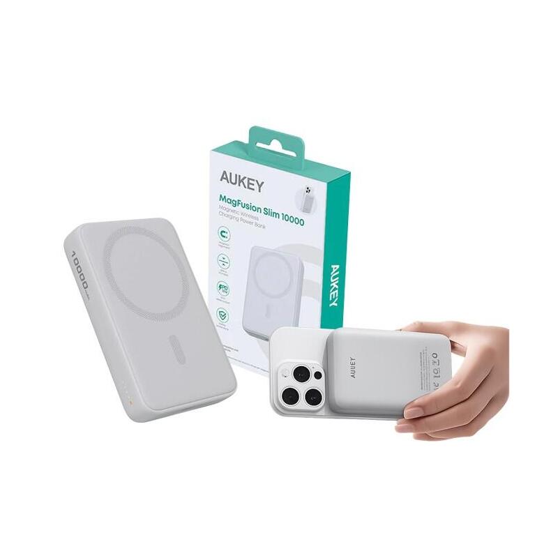 Pb-Ms04 White Qi2 Powerbank 10000mah 20w Magsafe Pd