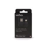 Pebble 1m Mfi Lightn. Cable Black - Retail Packaged