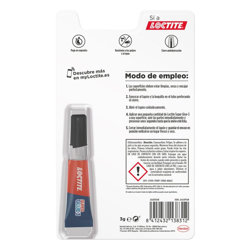 Pegamento En Tubo Loctite Super Glue-3 3g