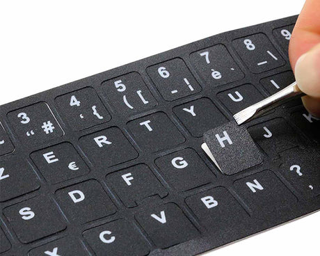 Pegatina Para Convertir Teclado En Idioma Español / Castellano Negro