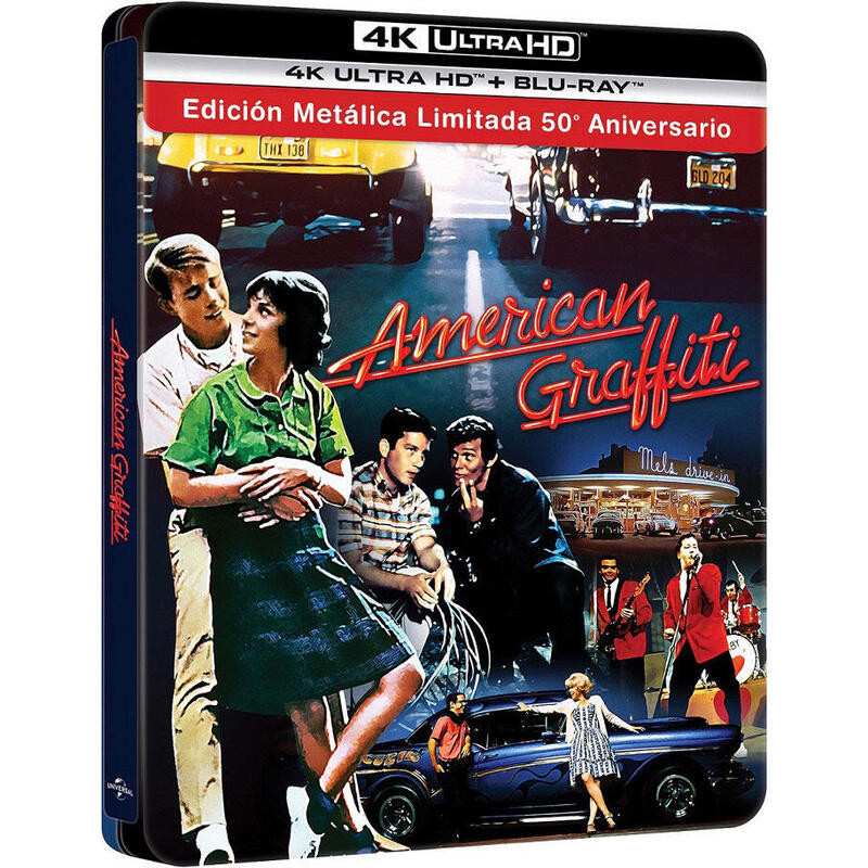 Pelicula American Grafitti (4k Uhd+Bd) Ed. Metalica Blu-Ray