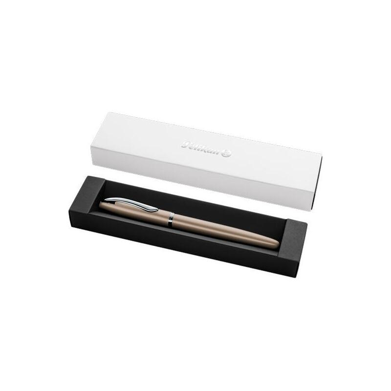 Pelikan Pluma Estilográfica Jazz Noble Elegance M Tinta Azul Color Pardo Estuche De Regalo