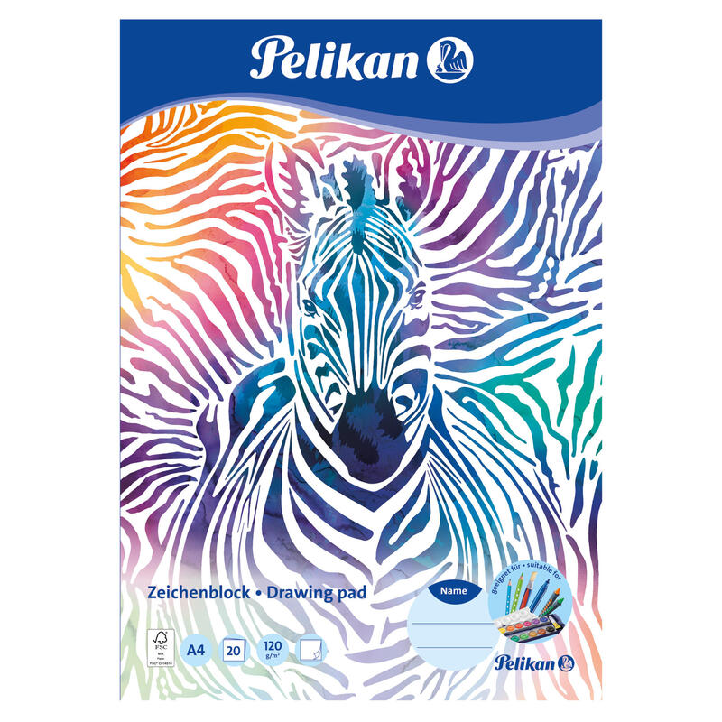 Pelikan Zeichenblock Din A4, 120g/M2, 20 Hojas