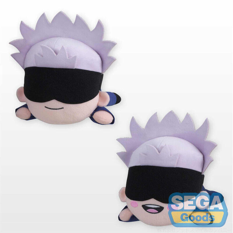 Peluche Nesoberi Satoru Gojo Normal And Smiling Jujutsu Kaisen 15cm