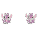 Pendientes Angel Stitch Disney Plata