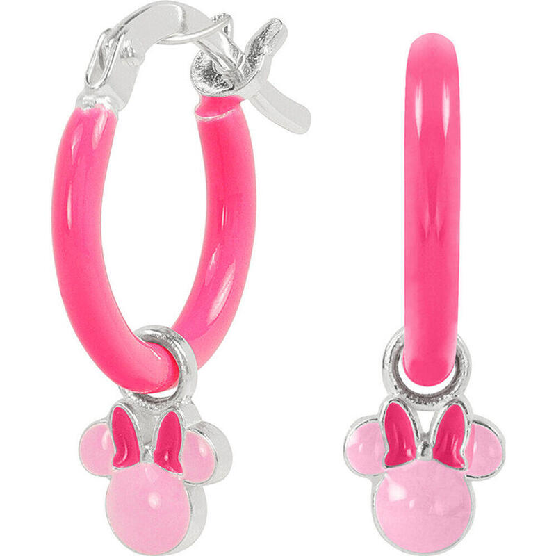 Pendientes Charm Minnie Disney Plata